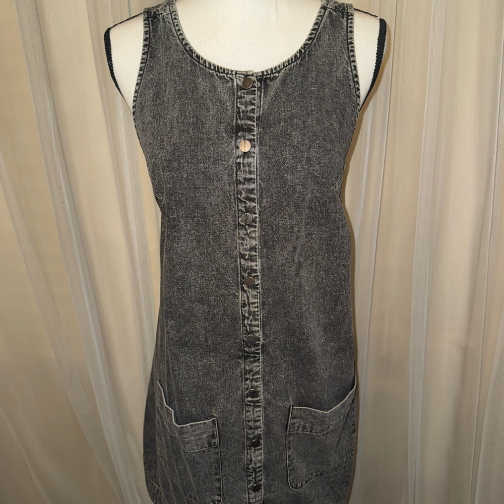 Free People Charcoal Denim Dress